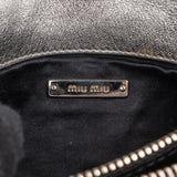 Miu Miu Metallic Matelassé Nappa Leather Crystal Small Shoulder Bag