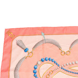 Cartier Pearl Tassel Motif Silk Scarf Tuch