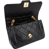 Chanel Quilted Lambskin 24K Gold Single Flap Crossbody Bag
