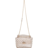 Valentino Garavani PVC Rockstud Spike Flap Crossbody Handbag