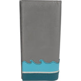 Prada Saffiano Leather Appliqué Sun & Ocean Vertical Long Wallet