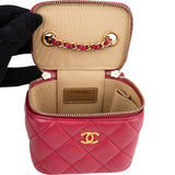 Chanel Quilted Lambskin Mini Vanity Case Crossbody Bag