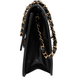 Chanel Quilted Lambskin 24K Gold Single Flap Shoulder Bag