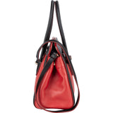 Prada Saffiano and Calf Leather Twin Pocket Handbag