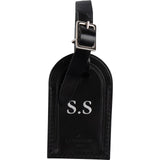 Louis Vuitton Noir Leather Hawaii Stitch Luggage Tag (S.S)