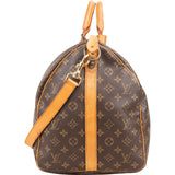 Louis Vuitton Monogram Canvas Keepall 55 Bandoulière Travel Bag