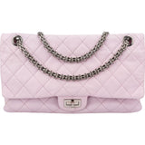 Chanel Quilted Aged Calfskin Palladium 2.55 Reissue Double Flap Crossbody Bag