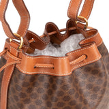 Celine Macadam Canvas Drawstring Bucket Crossbody Bag