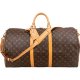 Louis Vuitton Monogram Canvas Keepall 55 Bandoulière Travel Bag