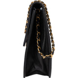 Chanel Quilted Lambskin 24K Gold Single Flap Crossbody Bag