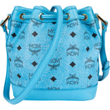 MCM Monogram Visetos Mini Drawstring Bucket Crossbody Bag