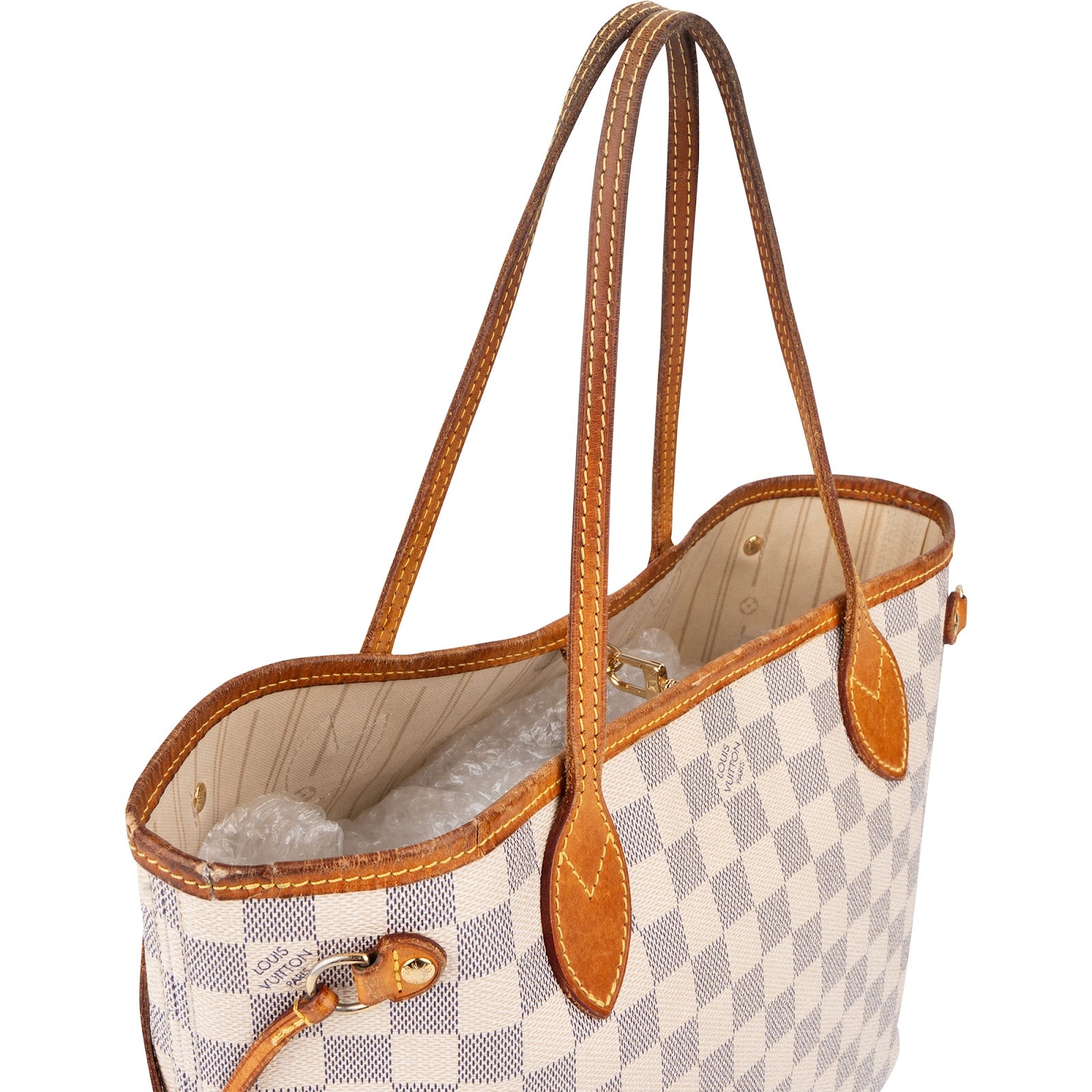 Louis Vuitton Monogram Damier Azur Canvas Neverfull PM Handbag - vintageandkickz
