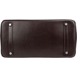 Hermès Brun Boxcalf Leather Palladium Birkin 35 Handbag