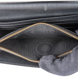 Prada Black Saffiano Leather Continental Wallet
