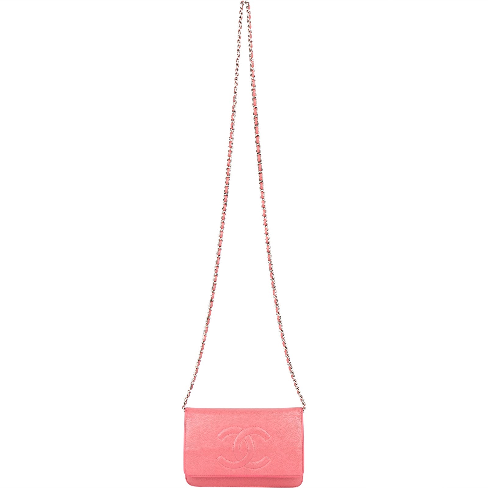[🔄️B05 / F48] Chanel Caviar Leather Wallet on Chain Crossbody Bag - vintageandkickz