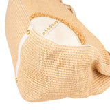 Prada Raffia and Leather Studded Handbag