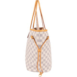 Louis Vuitton Monogram Damier Azur Neverfull MM Shoulder Bag