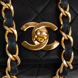 Chanel Quilted Lambskin 24K Gold Single Flap Crossbody Bag