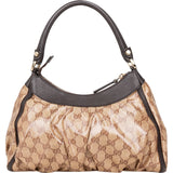 Gucci Monogram GG Patent Abbey Handbag - vintageandkickz