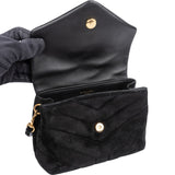Yves Saint Laurent Quilted Suede Mini Loulou Puffer Crossbody Bag