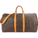 Louis Vuitton Monogram Canvas Keepall 55 Bandoulière Travel Bag