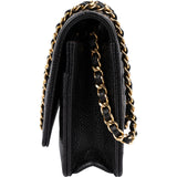 Chanel Quilted Caviar Leather Wallet on Chain Crossbody Bag