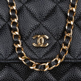 Chanel Quilted Caviar Leather Wallet on Chain Crossbody Bag