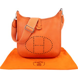 Hermès Orange Epsom Leather Evelyne III GM Crossbody Bag