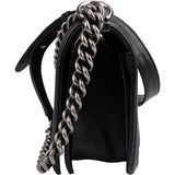 Chanel Quilted Lambskin Boy Medium Single Flap Crossbody Bag