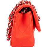 Chanel Quilted Lambskin Mini Rectangular Palladium Single Flap Crossbody Bag