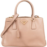 Prada Pink Saffiano Leather Galleria Handbag