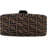 Fendi Monogram Zucca Canvas Mamma Baguette Shoulder Bag