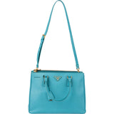 Prada Turquoise Saffiano Leather Galleria Handbag