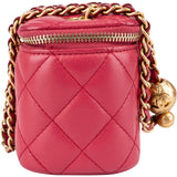 Chanel Quilted Lambskin Mini Vanity Case Crossbody Bag