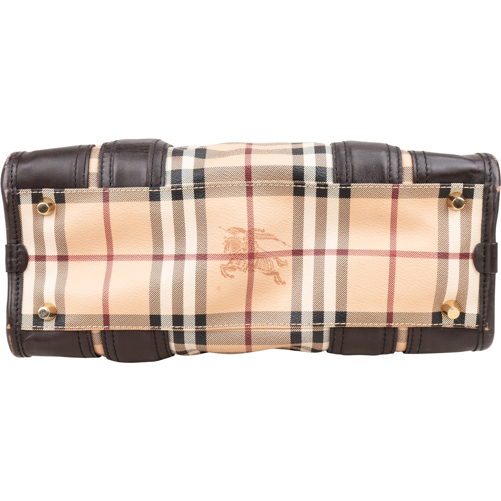 Burberry Haymarket Check Minford Satchel Handbag - vintageandkickz