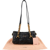 Miu Miu Quilted Leather Studded Turnlock Flap Shoulder Bag