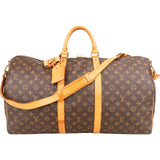 Louis Vuitton Monogram Canvas Keepall 55 Bandoulière Travel Bag
