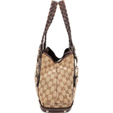 Gucci Monogram GG Canvas Babouska Indy Horsebit Tote Shoulder Bag