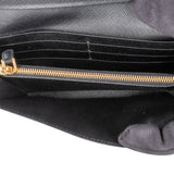 Prada Saffiano Leather Triangle Continental Wallet