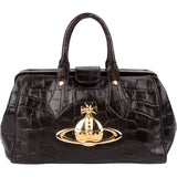 Vivienne Westwood Croc Embossed Leather Frame Bag Handbag