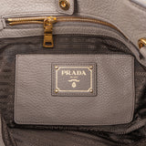Prada Grey Vitello Daino Tote Handbag