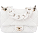 Chanel Quilted Caviar Leather Chunky Chain Rectangular Single Flap Shoulder Bag