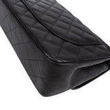 Chanel Soblack Edition Quilted Calfskin Jumbo Double Flap Crossbody Bag