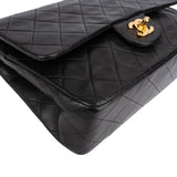 Chanel Quilted Lambskin Medium 24K Gold Double Flap Shoulder Bag