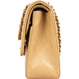 Chanel Quilted Lambskin 24K Gold Medium Double Flap Shoulder Bag