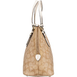 Coach Monogram Signature Coated Canvas Cora Satchel Handbag