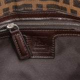Fendi Monogram FF Zucca Baguette Buckle Canvas Small Shoulder Bag
