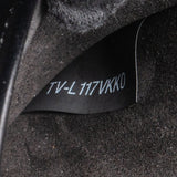 Valentino Garavani Black Line Crinkled Shine Leather Rockstud Flap Crossbody Bag
