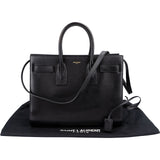 Saint Laurent Black Leather Sac De Jour Handbag