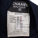 Chanel Navy Cotton Knitted Short Sleeve Dress (D38 / FR40)